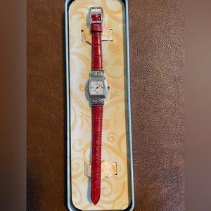 Brighton watch with reversible band  (Red and Black)